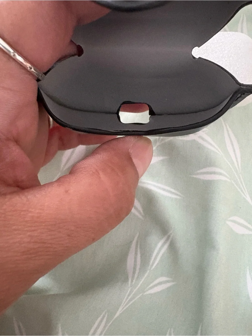 Amazon Black Leather Earbud Case with Metal Clip